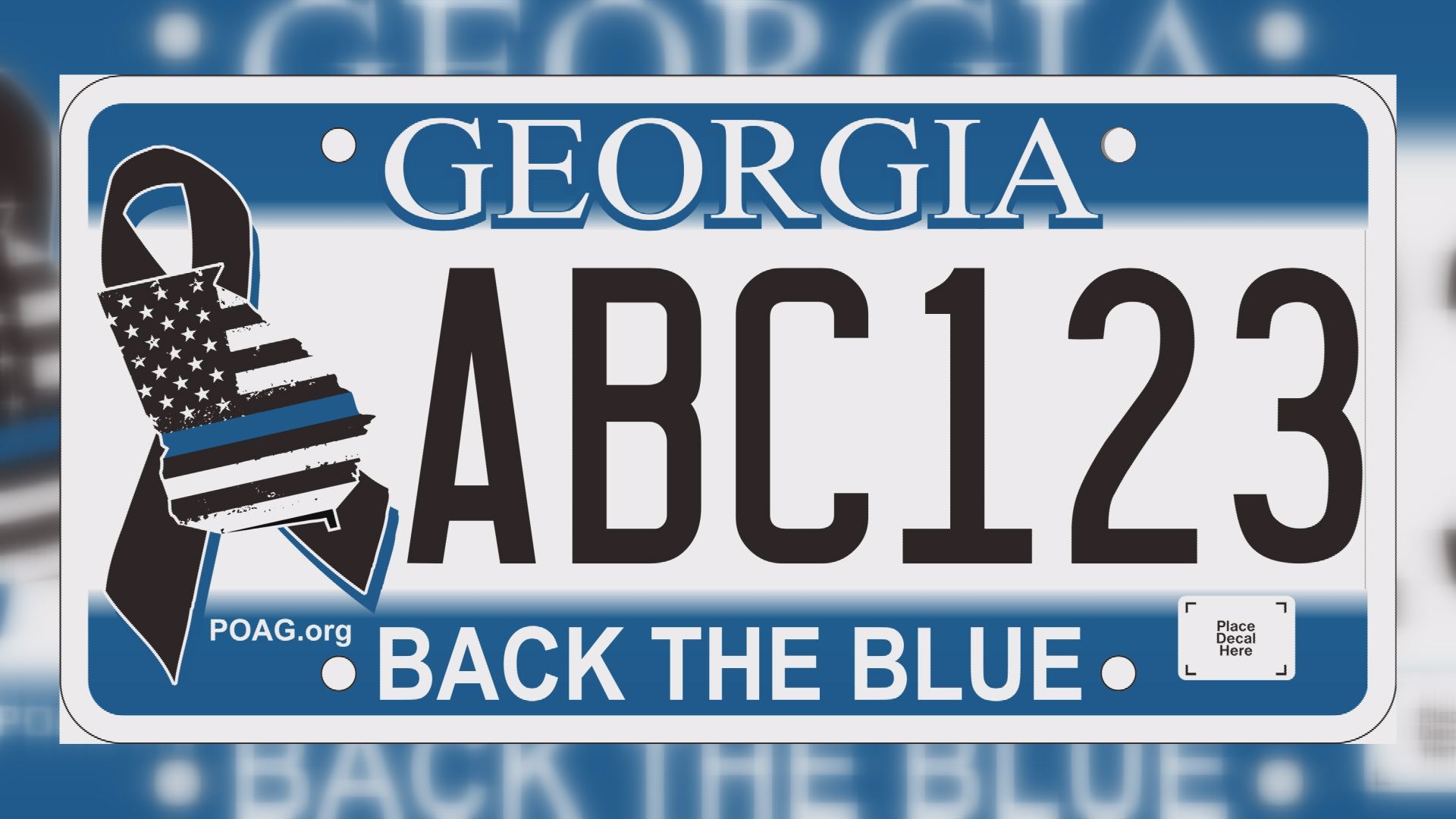 Georgia License Plate State Trooper.