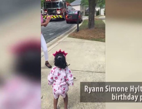 Georgia girl, 3, gets special birthday parade from first responders